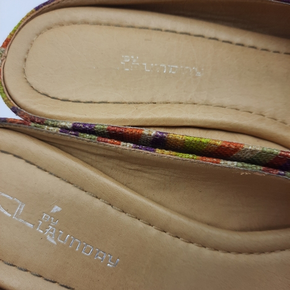 CL by Laundry Striped Open Toe Espadrille Size 9.5 - Picture 3 of 5